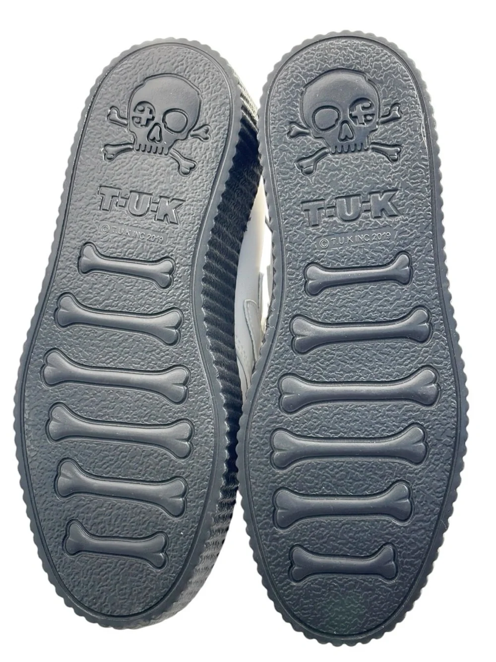T.U.K. White Leather Viva Mondo Creeper | size 8W